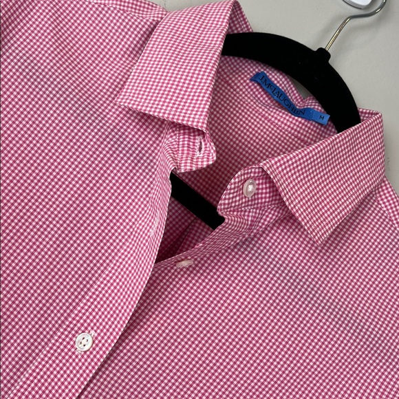 J. McLaughlin Women's Pink Gingham Button Down Casual  Shirt Size Medium - Picture 9 of 10